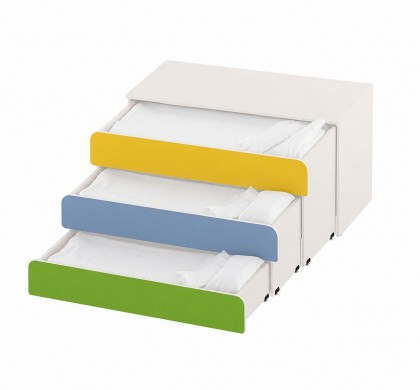 Pat pentru copii cu 3 niveluri glisante, grădiniță