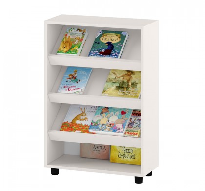 Dulap-bibliotecă multifuncțional pentru grădiniță, cu rafturi expozitor