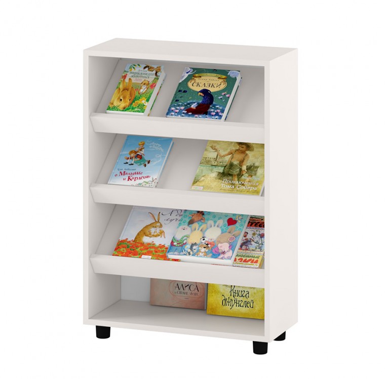 Dulap-bibliotecă multifuncțional pentru grădiniță, cu rafturi expozitor