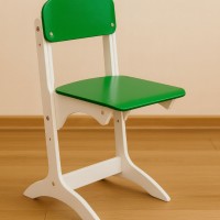 Scaun reglabil pentru grădiniță, alb - verde
