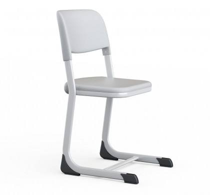 Scaun scolar solid fix alb