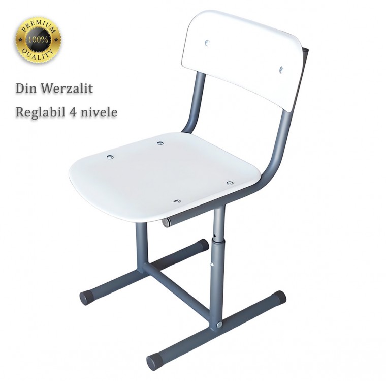 Scaun reglabil elev cadru negru Werzalit