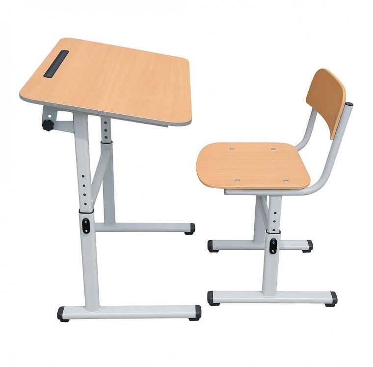 Set mobilier școlar cu blat rabatabil și blat COMPACT HPL