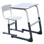 Set mobilier școlar reglabil, blat COMPACT HPL monocolor