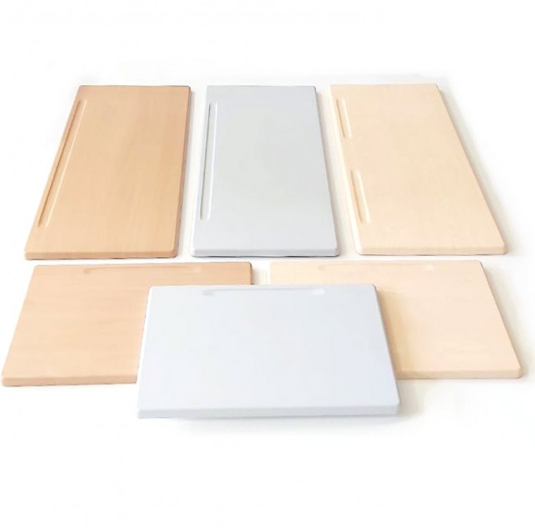 Set mobilier școlar individual reglabil, cadru metalic negru și blat HPL