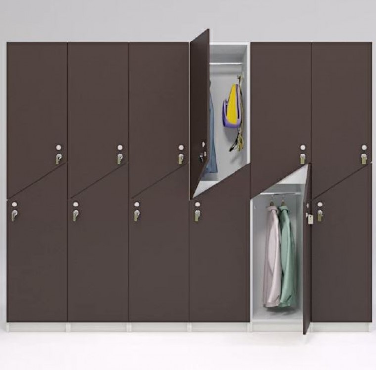 Dulap vestiar modular pentru elevi, cu 12 compartimente