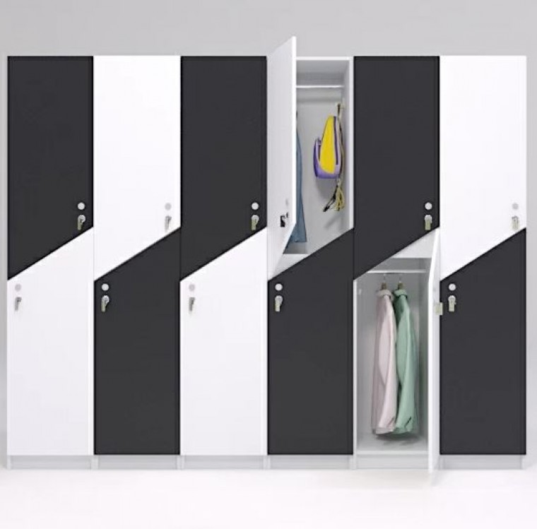 Dulap vestiar modular pentru elevi, cu 12 compartimente